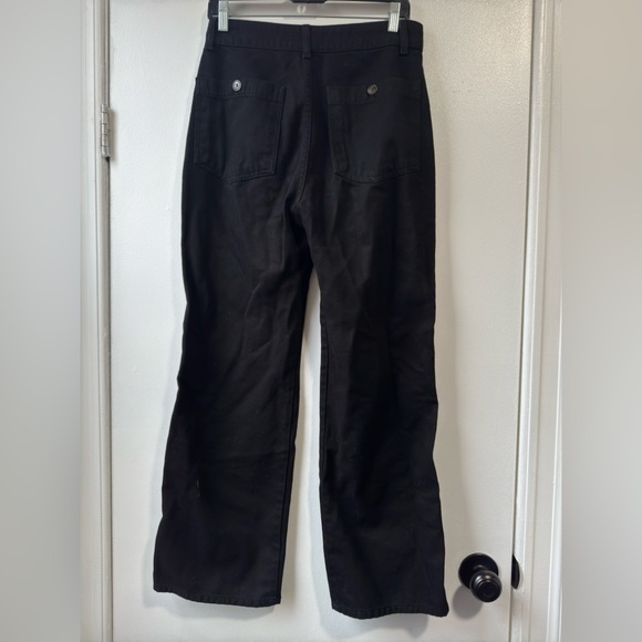 Reformation Women’s Straight Black Pants Sz 26 - Picture 3 of 10